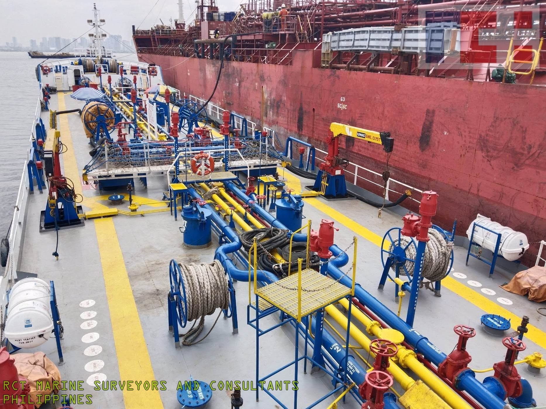 Vessel deck inspection operations by RCT Marine Surveyor