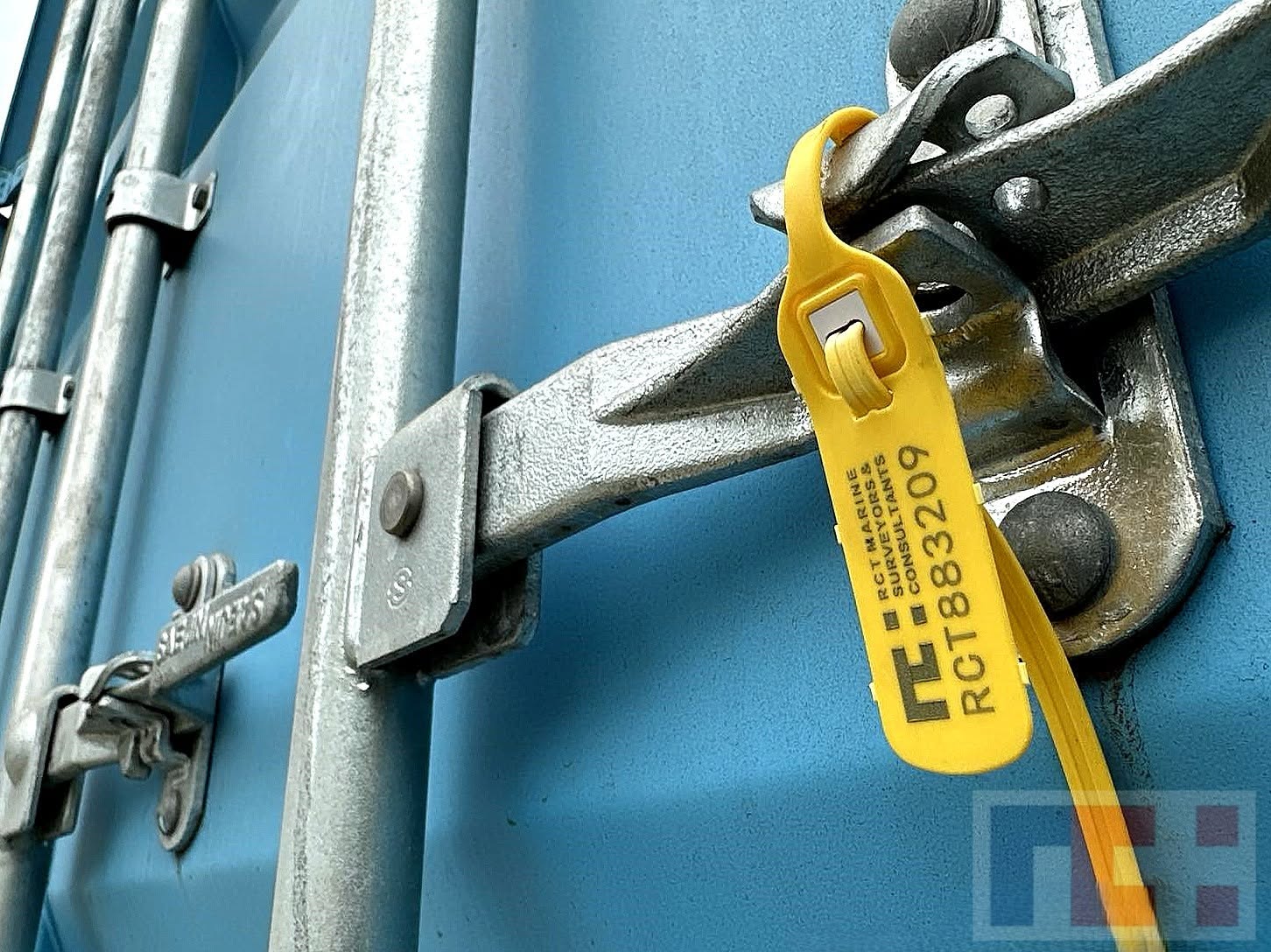 Container seal verification with RCT branded security tag